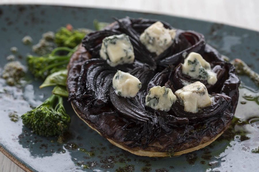 A caramelised onion and blue cheese tart available in the Kylesku Hotel restaurant