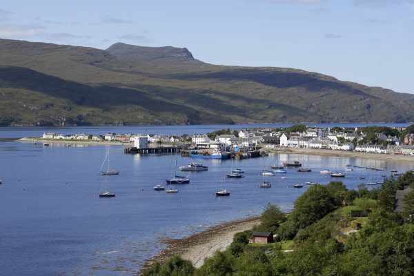 A shot of the village of Ullapool