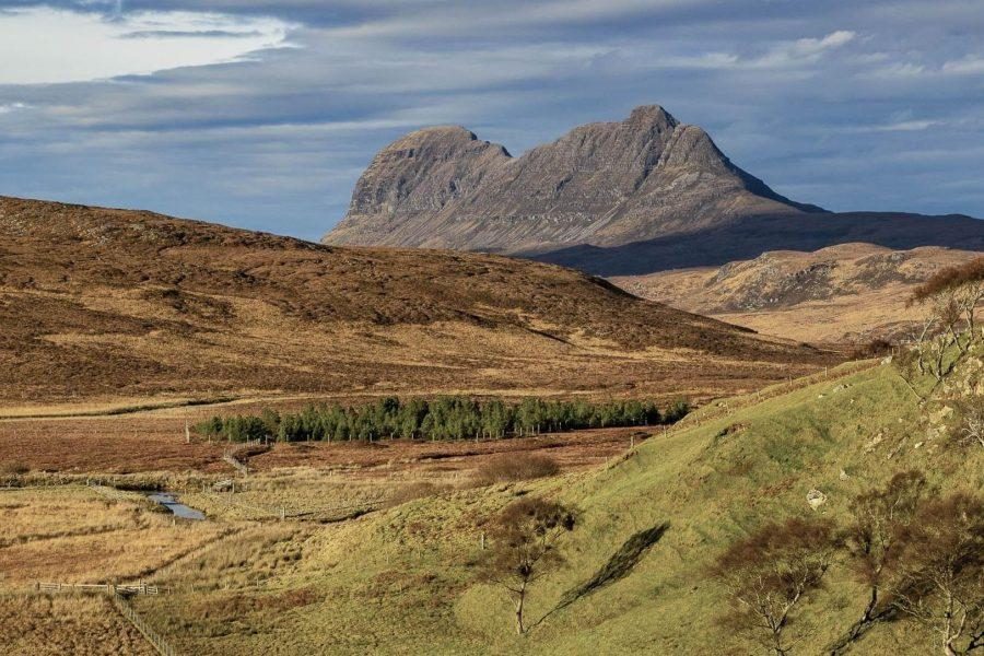 A view of the Highland Landcape showing all the colours of Scotland in Autumn